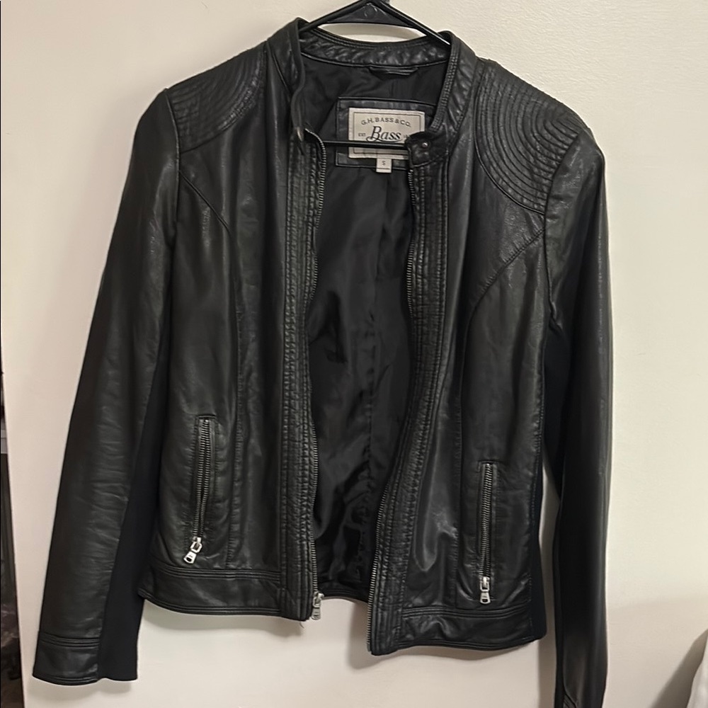 G.H. Bass Women's Black Leather Jacket